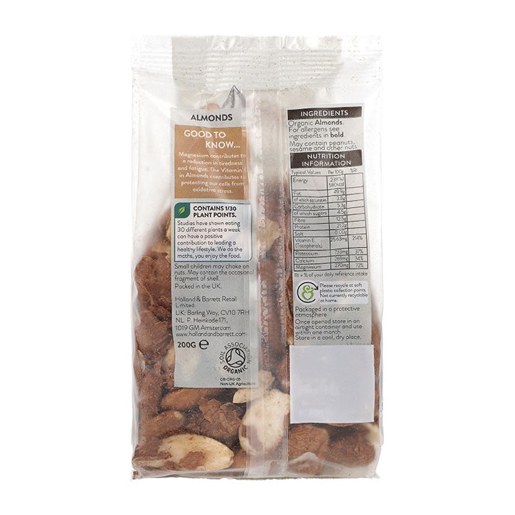 Holland & Barrett Organic Almonds 200g-2