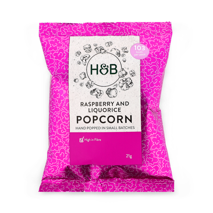 Holland & Barrett Popcorn Raspberry & Liquorice 21g image 1