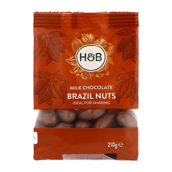 Holland & Barrett Milk Chocolate Brazil Nuts 210g-1