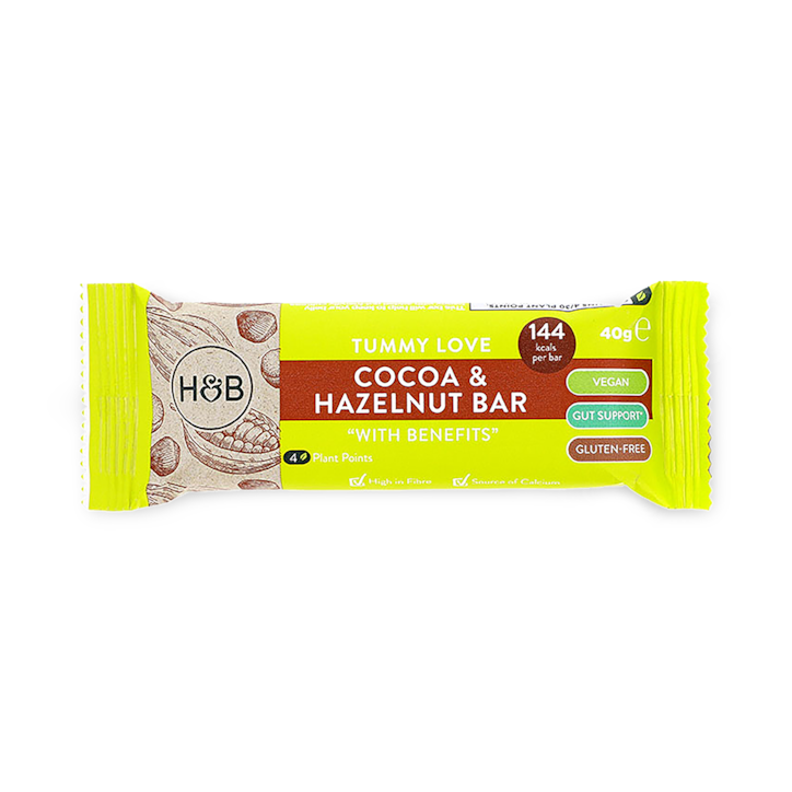 Holland & Barrett Tummy Love Cocoa Hazelnut Bar with Benefits 40g image 1