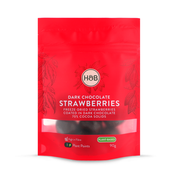 Holland & Barrett Dark Chocolate Strawberries 90g image 1