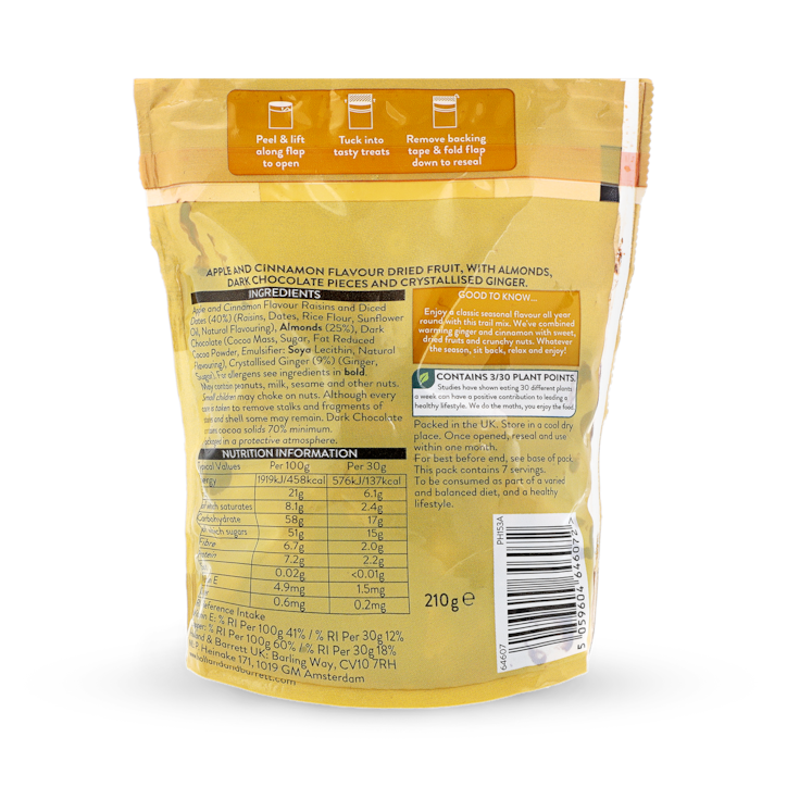 Holland & Barrett Ginger & Cinnamon Trail Mix 210g image 2