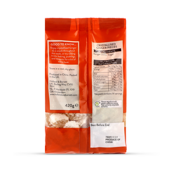 Holland & Barrett Crystallised Ginger 420g