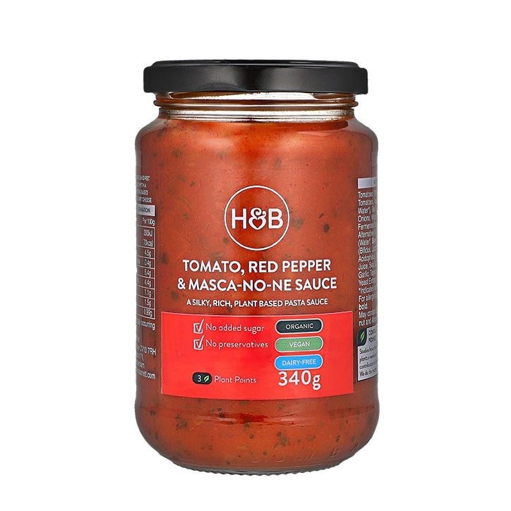 Holland & Barrett Tomato, Red Pepper & Masca-No-Ne Sauce 340g-3