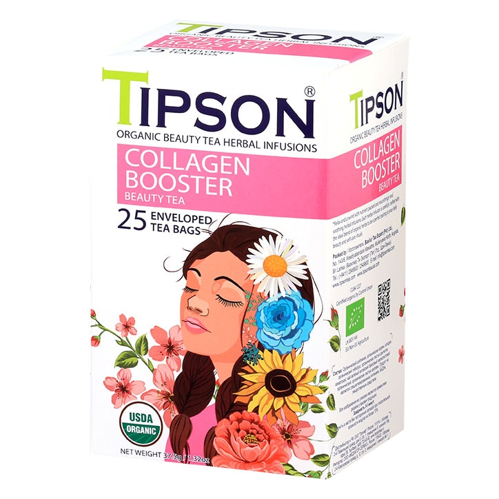 Tipson Organic Collagen Booster (25 Enveloped Tea Bags) image 1