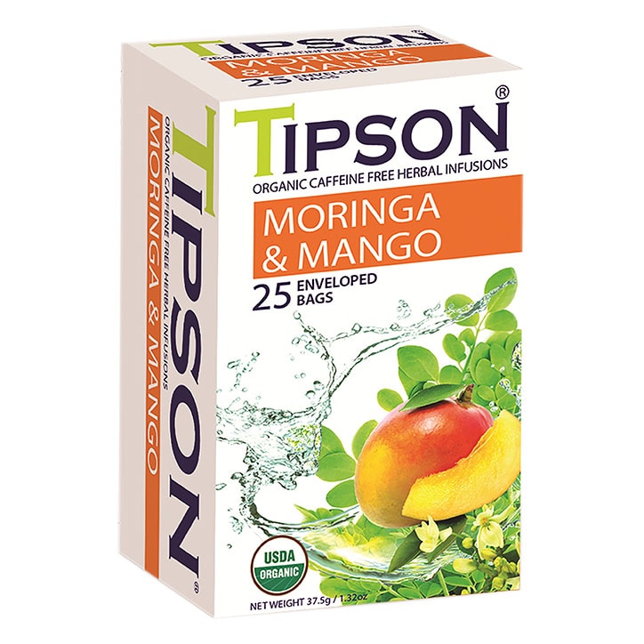 Tipson Organic Infusion Moringa Mango (25 Enveloped Tea Bags)-1