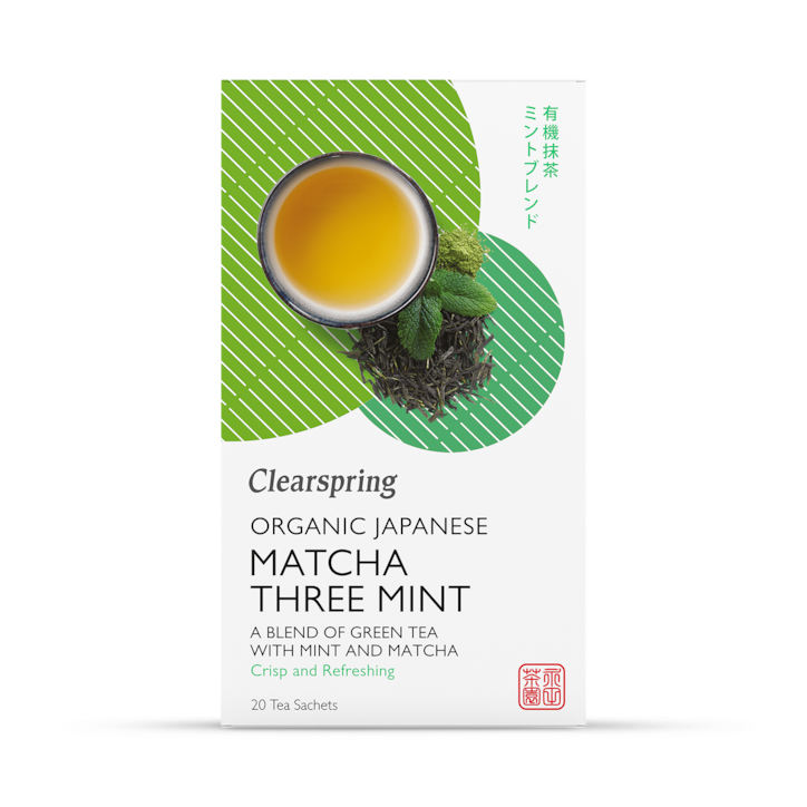 Clearspring Organic Japanese Matcha Mint, Green Tea 20 Tea Bags image 1