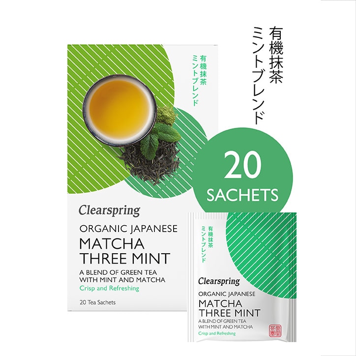 Clearspring Organic Japanese Matcha Mint, Green Tea 20 Tea Bags