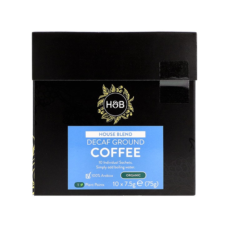 Holland & Barrett House Blend Decaf Coffee Bags 10 Sachets