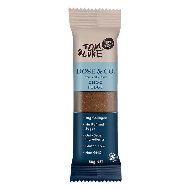 Tom & Luke Collagen Bar Chocolate Fudge 50g image 1