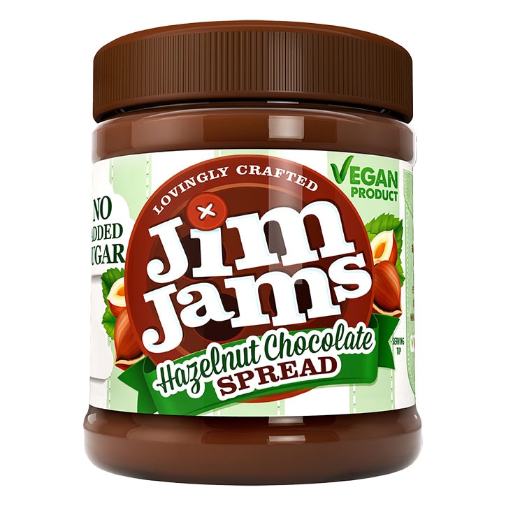 JimJams Vegan No Added Sugar Hazelnut Chocolate Spread 330g-1