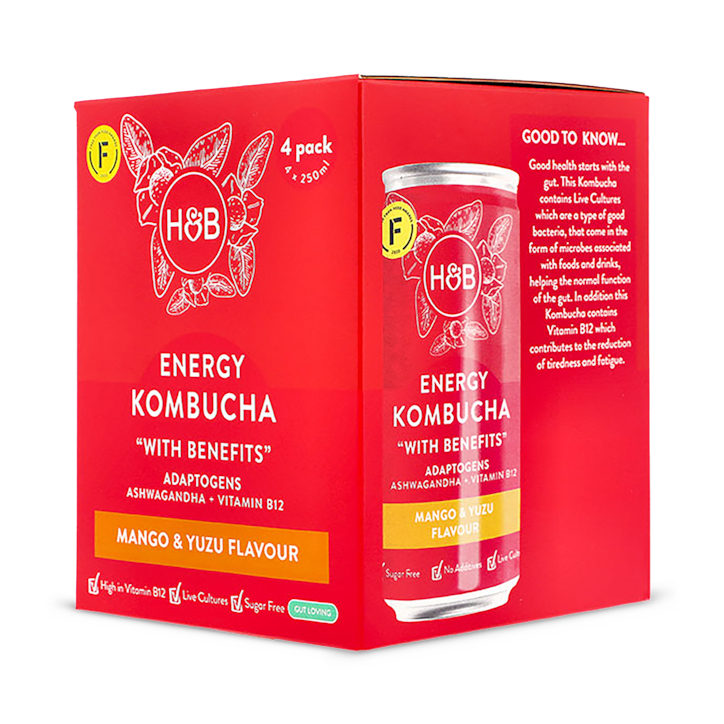 Holland & Barrett Energy Kombucha 4x 250ml image 1