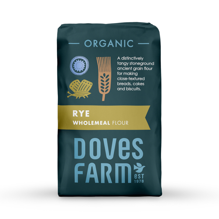 Doves Farm Organic Wholemeal Rye Flour 1kg image 1