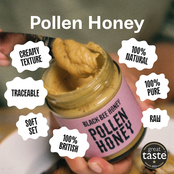 Black Bee British Pollen Honey Spread 227g image 2