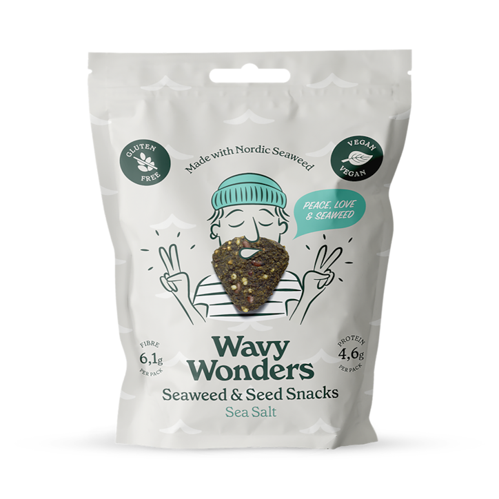 Wavy Wonders Seaweed & Seed Snack Sea Salt 30g image 1
