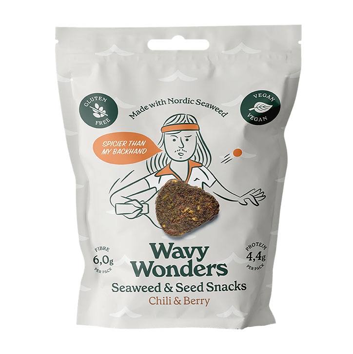 Wavy Wonders Seaweed & Seed Snack with Chili & Berry 30g image 1