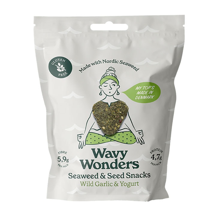 Wavy Wonders Seaweed & Seed Snack Garlic & Yoghurt 30g-1