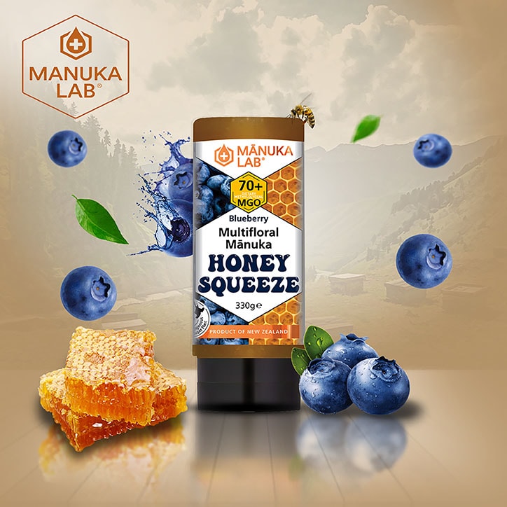 Manuka Lab Multifloral Manuka Honey Blueberry Squeeze MGO 70 330g image 2