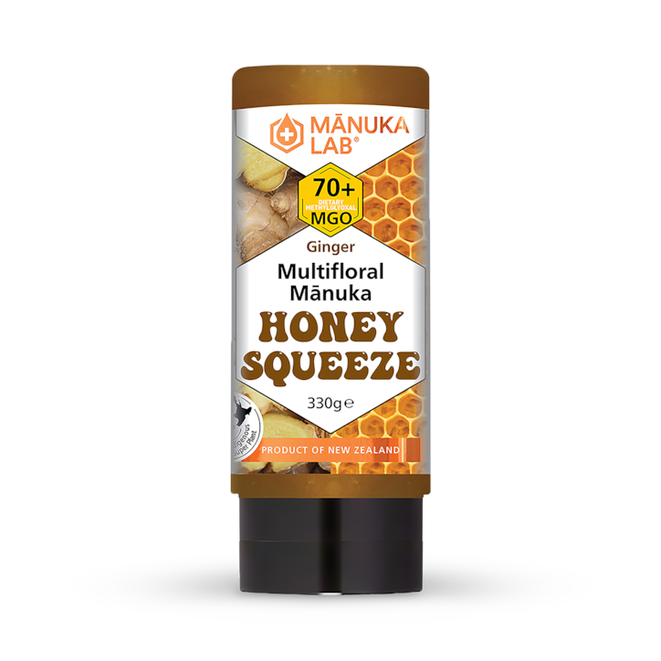 Manuka Lab Multifloral Manuka Honey Ginger Squeeze MGO 70 330g image 1