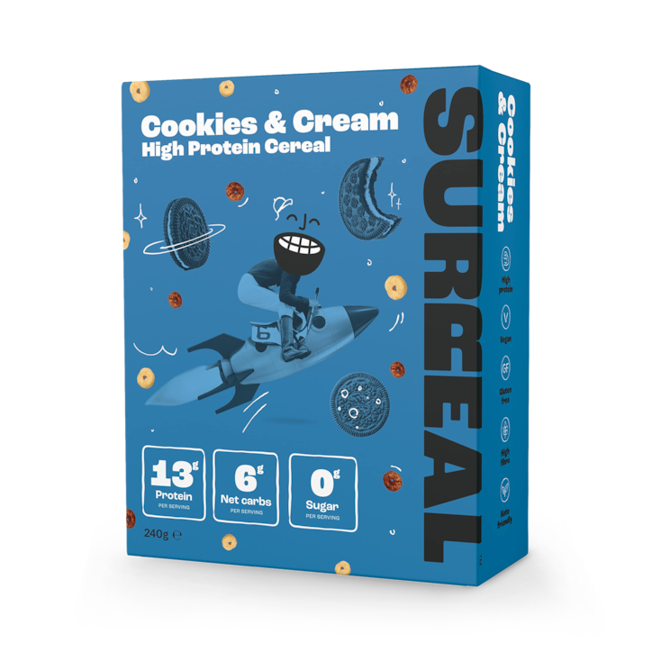 Surreal High Protein Cereal Cookies & Cream 240g image 1