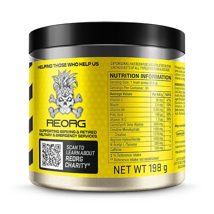 Cellucor C4 Original Pre Workout Reorg Series Pineapple Head 198g image 3