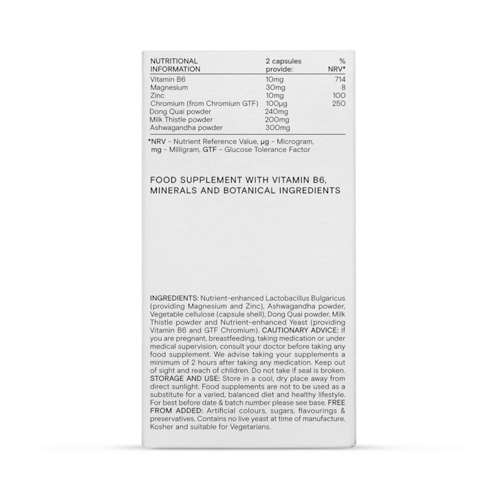 Wild Nutrition Food Grown Premenstrual Support for Women 60 Capsules image 2
