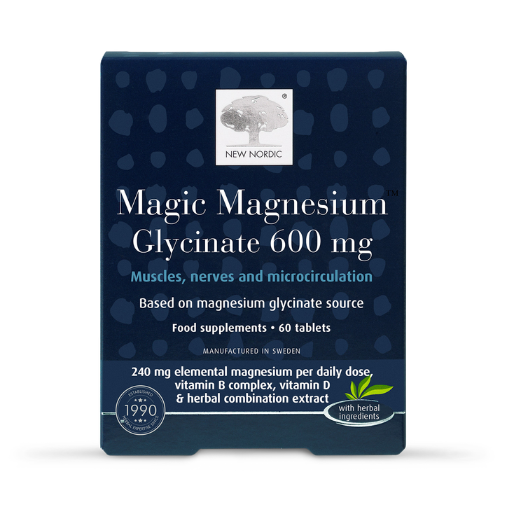 New Nordic Magic Magnesium Glycinate 600mg 60 Tablets image 1