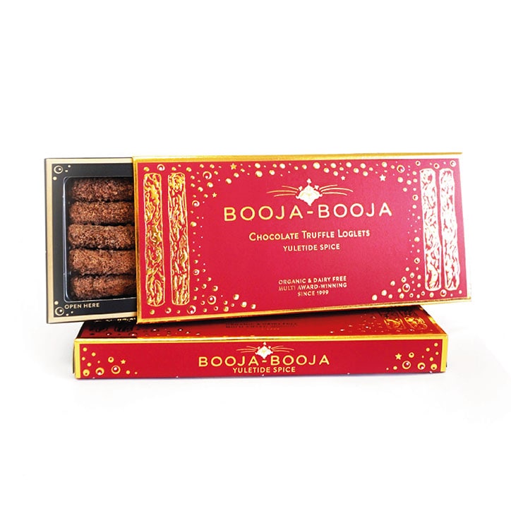 Booja Booja Dark Chocolate Truffle Loglets (Dried Fruit, Hazelnuts and Stem Ginger) 115g image 2