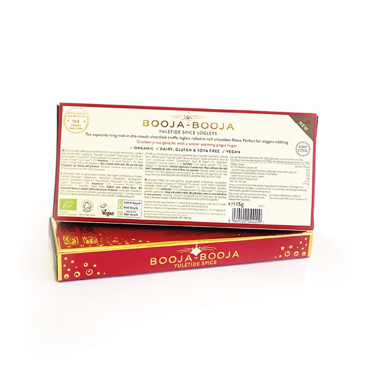 Booja Booja Dark Chocolate Truffle Loglets (Dried Fruit, Hazelnuts and Stem Ginger) 115g image 4