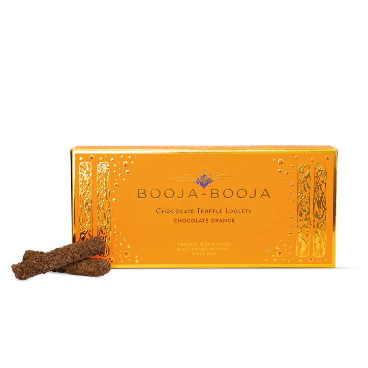 Booja Booja Dark Chocolate Truffle Loglets (Dried Mandarin Pieces) 115g image 1