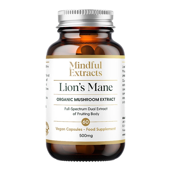 Mindful Extracts Organic Lion’s Mane Mushroom Extract 60 Vegan Capsules-1