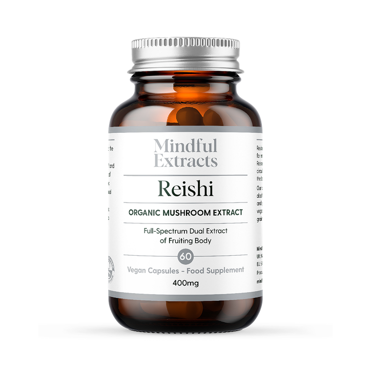 Mindful Extracts Organic Reishi Mushroom 60 Vegan Capsules image 1