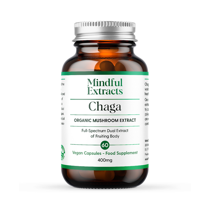 Mindful Extracts Organic Chaga Mushroom 60 Vegan Capsules
