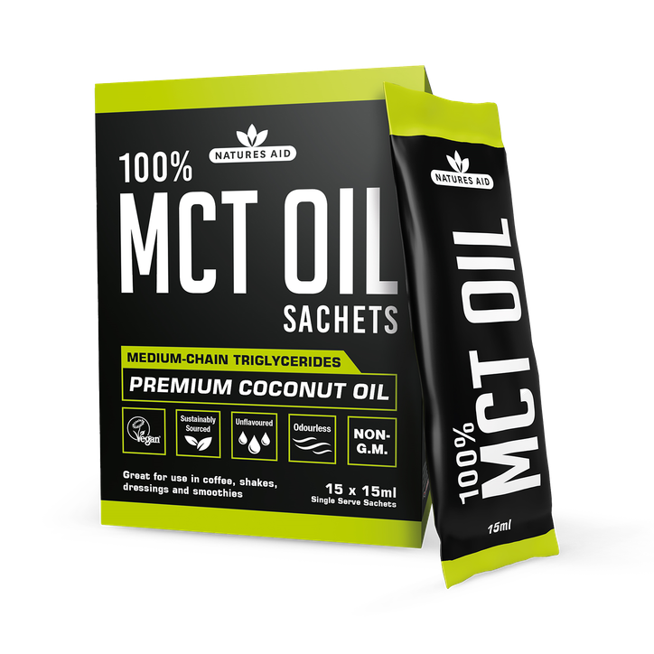 Natures Aid 100% MCT Premium Quality 100% Coconut Oil Sachets 15 x 15ml image 1
