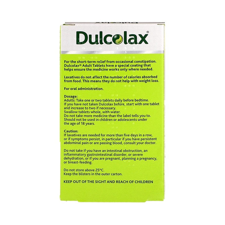 Dulcolax Adult 5mg Gastro-resistant 20 Tablets image 2