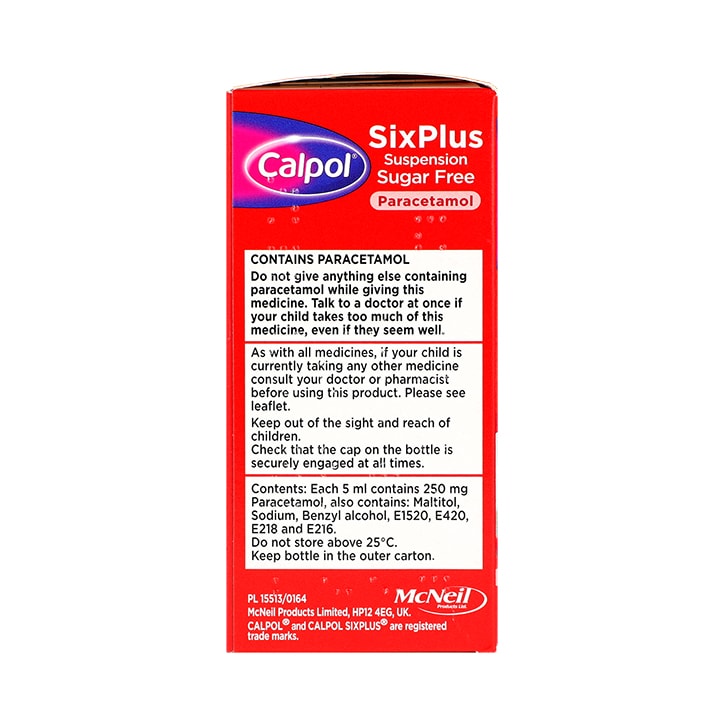 Calpol Six Plus Suspension Sugar-Free 80ml image 2