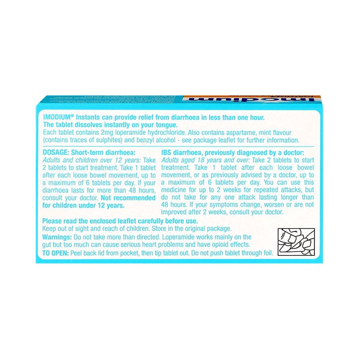 Imodium Instants 6 Tablets image 2