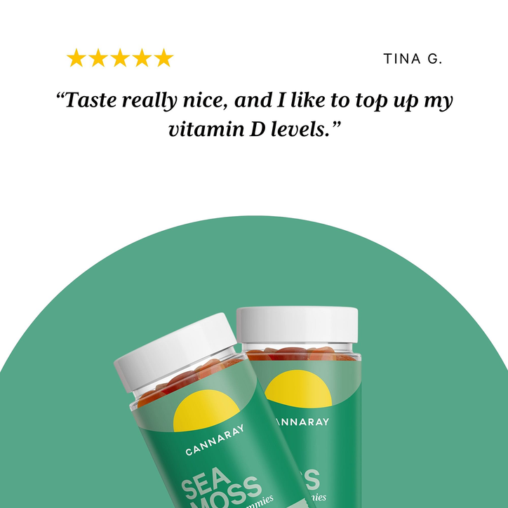 Cannaray Sea Moss Wellness 60 Apple Flavour Gummies 500mg image 4