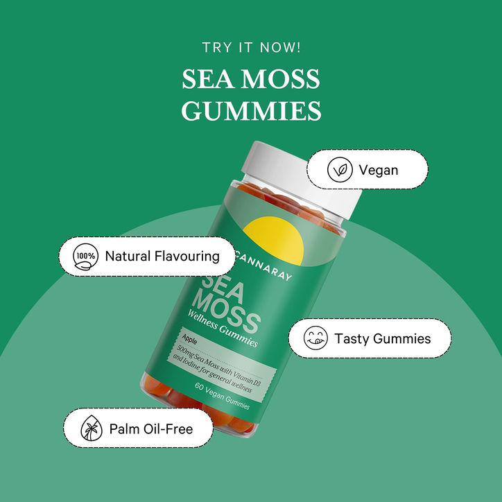 Cannaray Sea Moss Wellness 60 Apple Flavour Gummies 500mg image 5