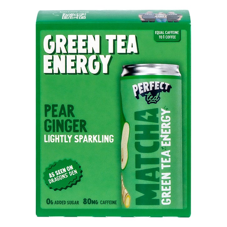 PerfectTed Matcha Pear Ginger Energy Drink 4x250ml-1