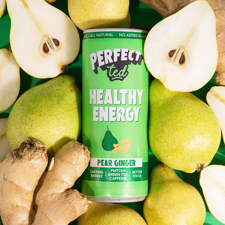 PerfectTed Matcha Pear Ginger Energy Drink 4x250ml image 3