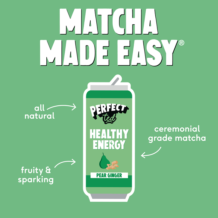 PerfectTed Matcha Pear Ginger Energy Drink 4x250ml image 5