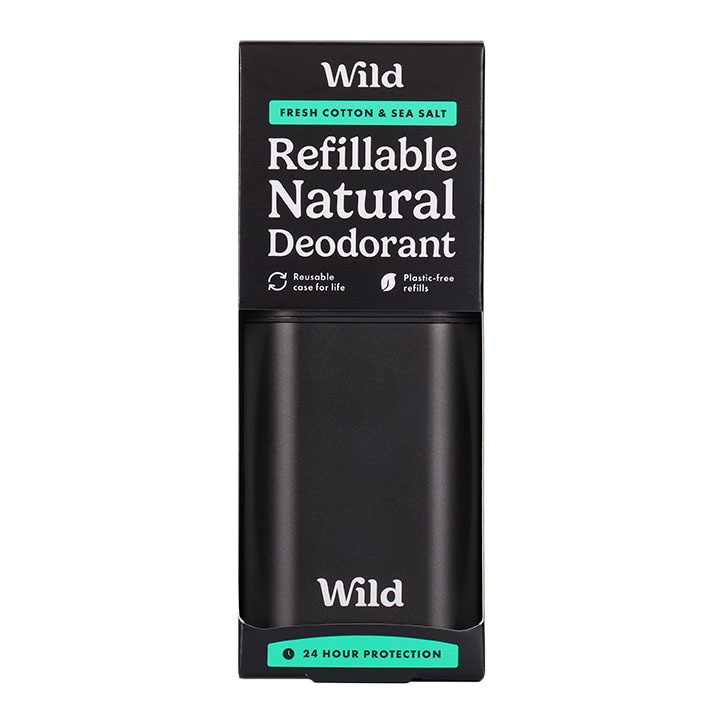 WILD Black Case Fresh Cotton & Sea Salt Deodorant Starter Pack-1