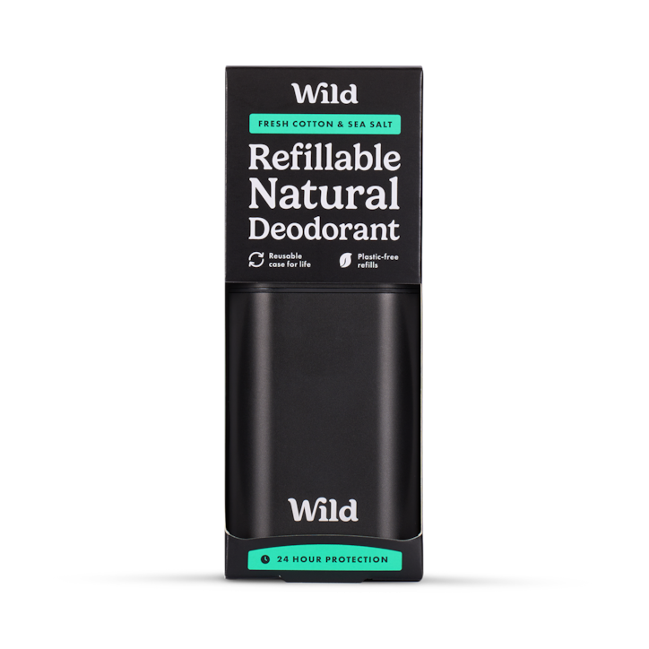 WILD Black Case Fresh Cotton & Sea Salt Deodorant Starter Pack image 1