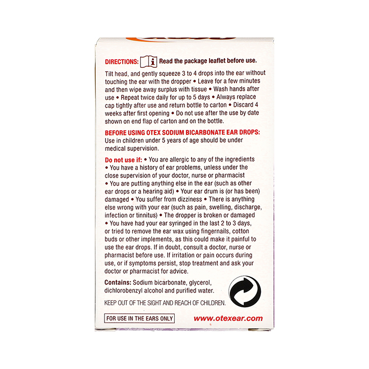 Otex Sodium Bicarbonate Ear Drops 10ml image 2