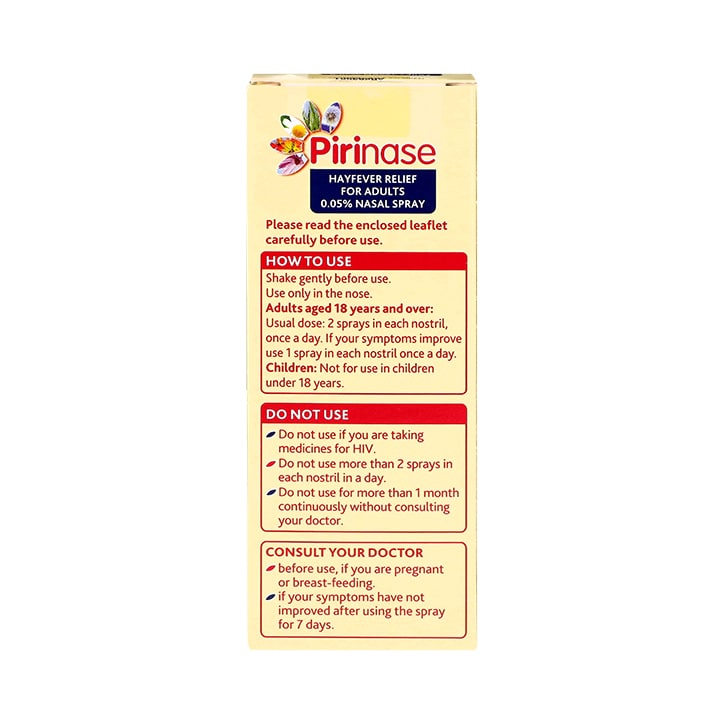 Pirinase Hayfever Relief for Adults 0.05% Nasal Spray image 2