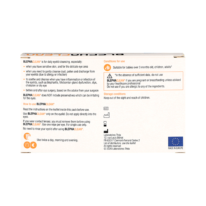 Blephaclean Daily Eyelid Cleansing 20 Wipes image 2