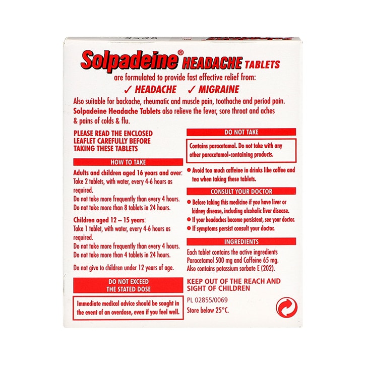 Solpadeine Headache 16 Tablets image 2