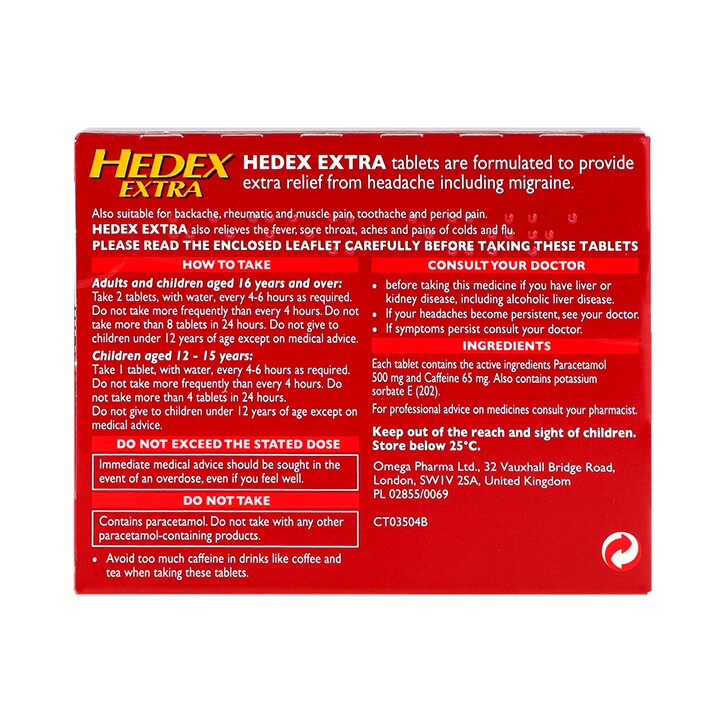 Hedex Extra Tablets image 2