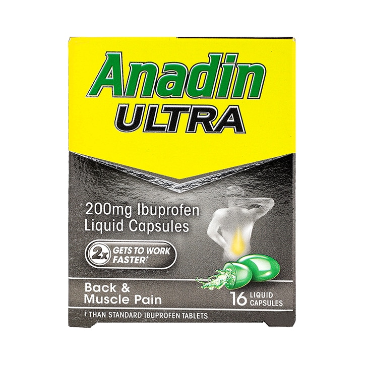 Anadin Ultra 200mg Ibuprofen Liquid Capsules image 1